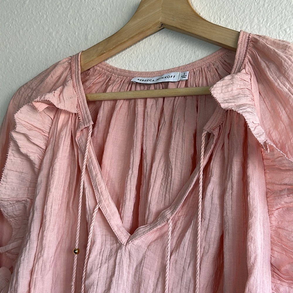 Rebecca Minkoff Charlize Dress Antique Pink Flowy Dress Sz. S - Picture 5 of 9